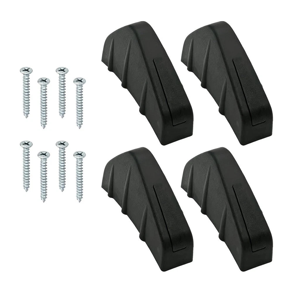 Rear Bumper Lip Diffuser Kit 4pcs Black ABS for Shark Fin Splitter Integration
