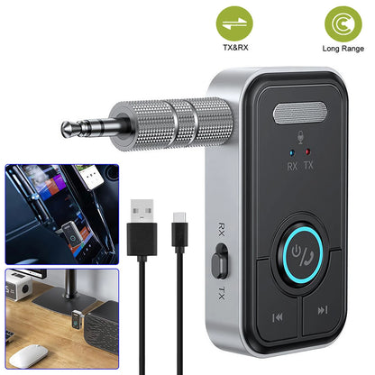 USB Wireless Bluetooth 5.3 Transmitter Receiver Audio Adapter for Car