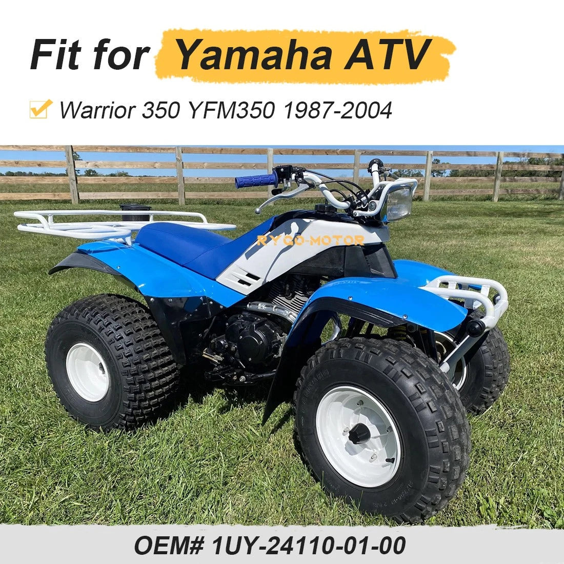 Gas Fuel Tank & Cap for Yamaha Warrior 350 (1987–2004) 1UY-24110-01-00 5MV-24610-00-00
