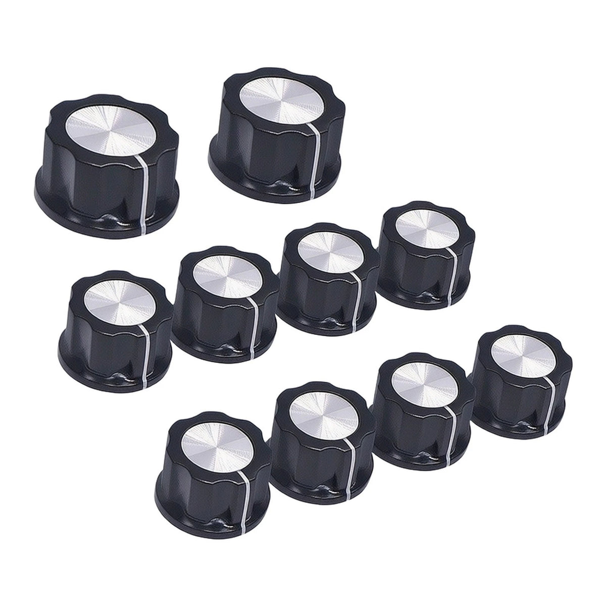 Pack of 10 6mm Dia Shaft Knobs for Top