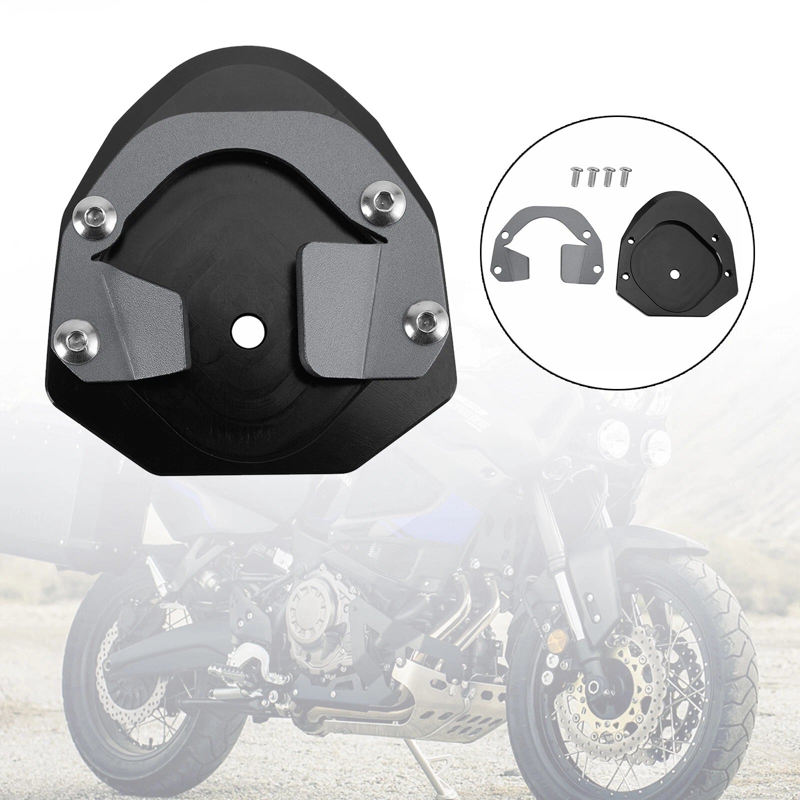 Kickstand Enlarger Plate Pad for Yamaha XT1200Z XT1200ZE (2014–2021)