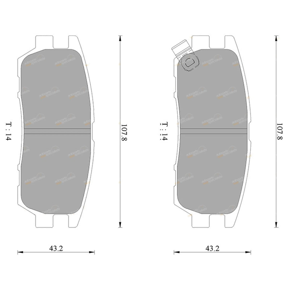 Brembo Rear Disc Brake Pads Set for Mitsubishi Verada (2004–2005)