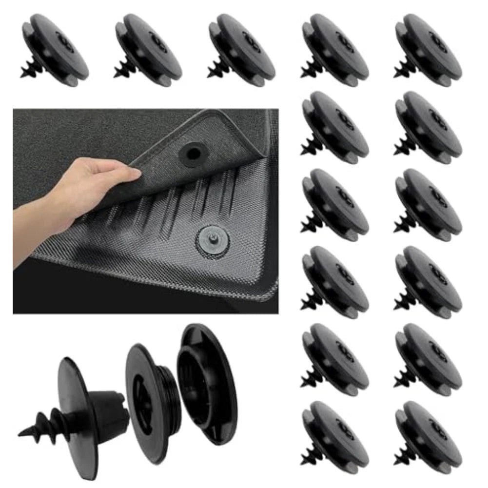 Set of 15 Car Floor Mat Clips for Easy Installation and Secure Fit