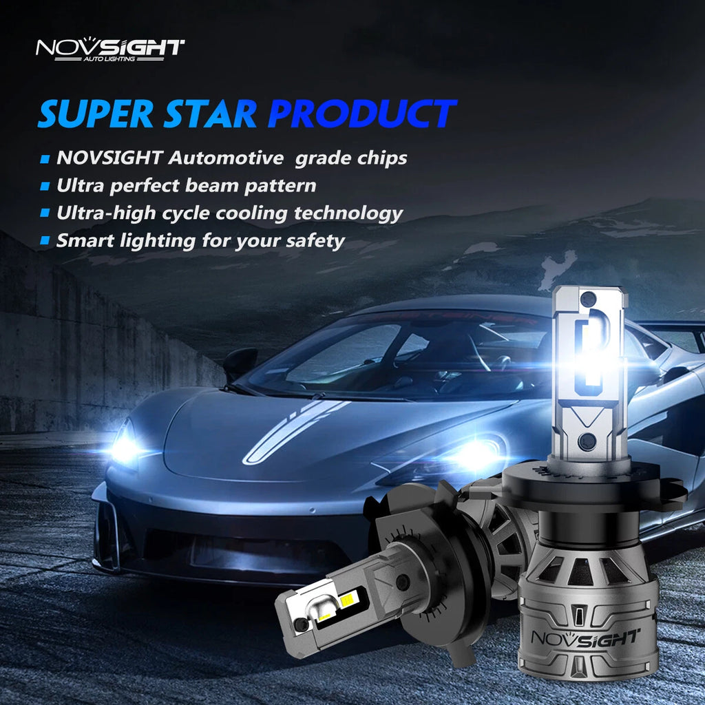 2X H4 HB2 9003 LED Headlight Bulbs for
