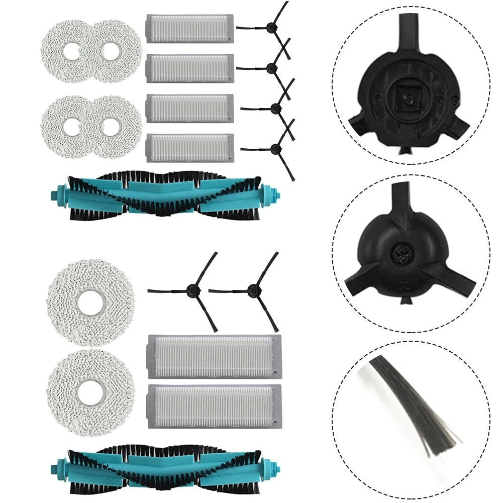 Main Side Brush Filter Mop Cloth for Cecotec Conga 11090