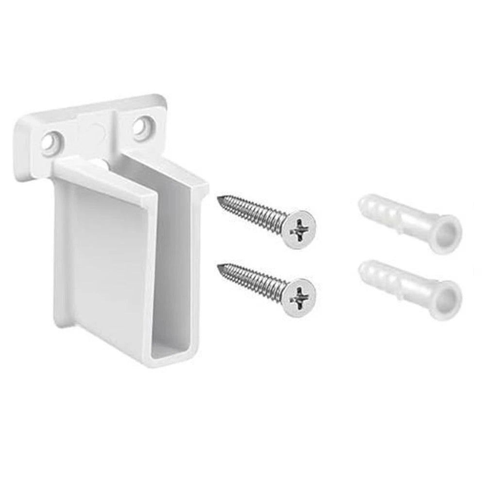 Closet Rod Hardware Brackets for Wardrobe Rod End Support (Wall Mount)
