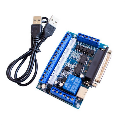 5 Axis CNC Interface Adapter Breakout Board for Mach3 Stepper Motor Driver