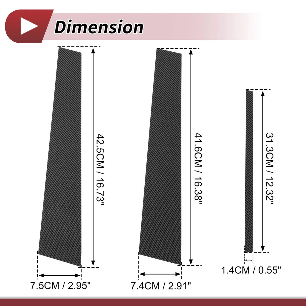 6 Pc Door Pillar Window Trim Replacement for Lexus GS (2006–2011)