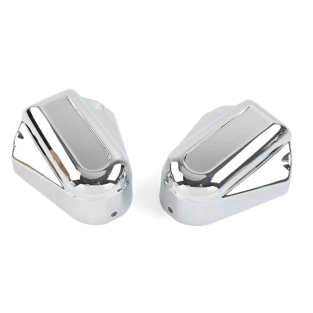 2X Chrome Bar Shield Rear Axle Cover for Harley Softail (FLSTC, FLSTN)