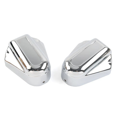 2X Chrome Bar Shield Rear Axle Cover for Harley Softail (FLSTC, FLSTN)