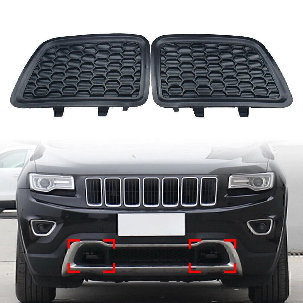 2X Side Front Lower Grille Tow Hook Insert for Jeep Grand Cherokee (2014–2016)