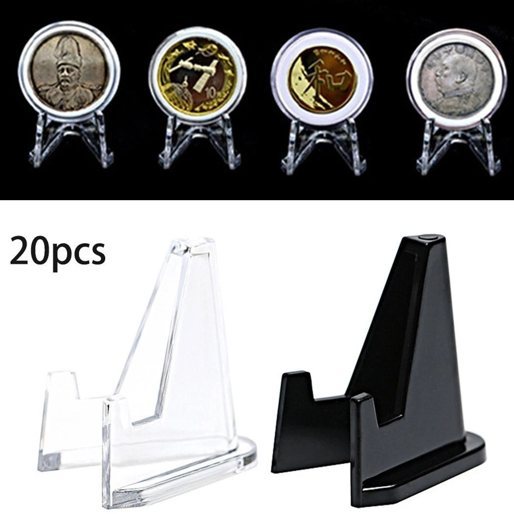 20 Pcs Coin Display Stand Capsules Holder 36x27x6mm