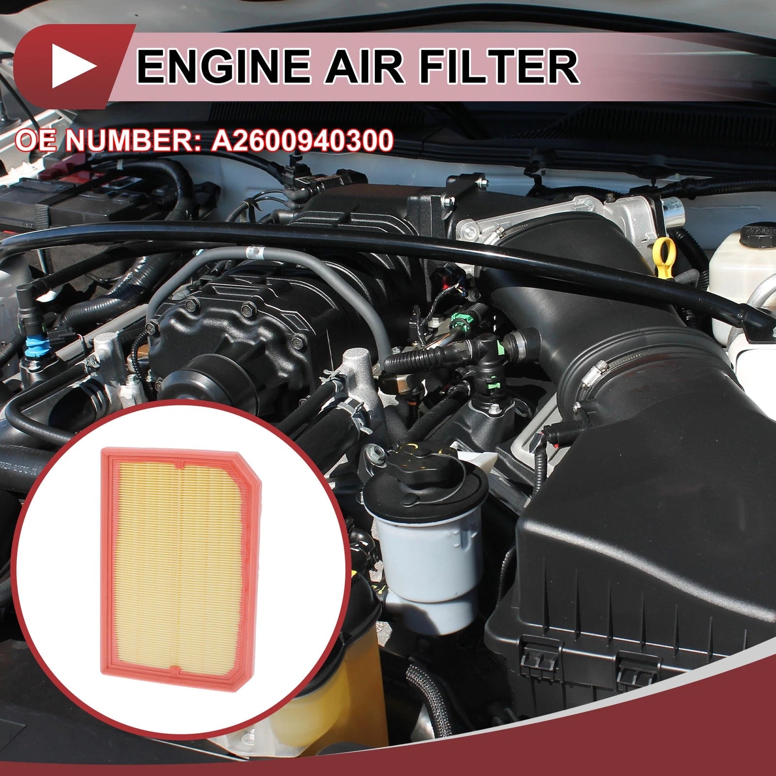 Engine Air Filter Replacement for Mercedes-Benz GLA250 2.0L (2021–2025)