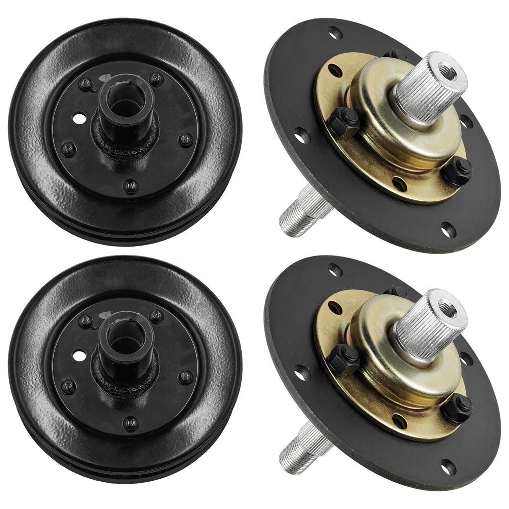 Deck Spindle and Pulley Kit for White Outdoor LT14 LT15 LT16 LT19 (42")