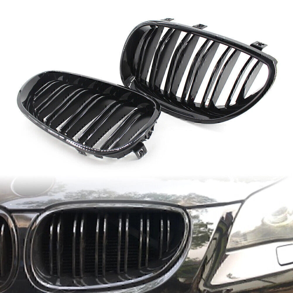 L&R Front Grilles Cover Frame Guard for BMW 5 Series E60/E61 (2003–2009)
