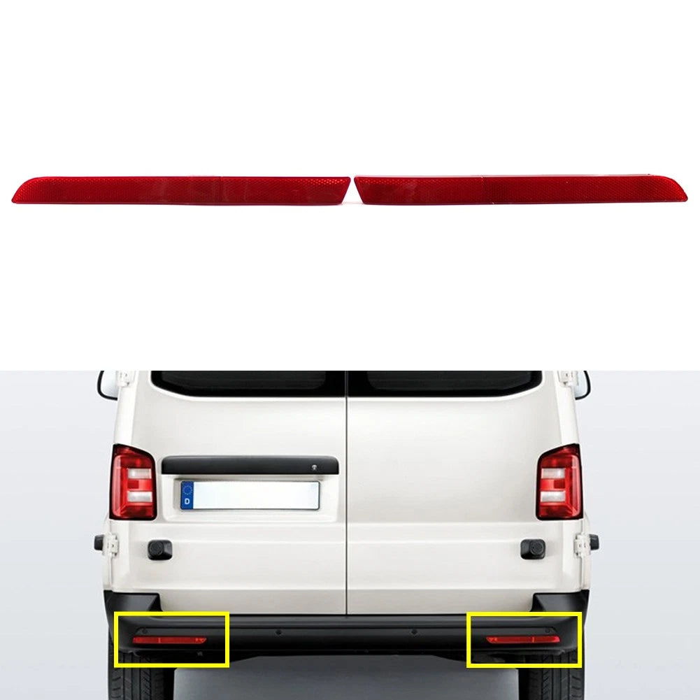 1 Pair Rear Bumper Reflector Tail Light for VW T5 Transporter (2003–2015)