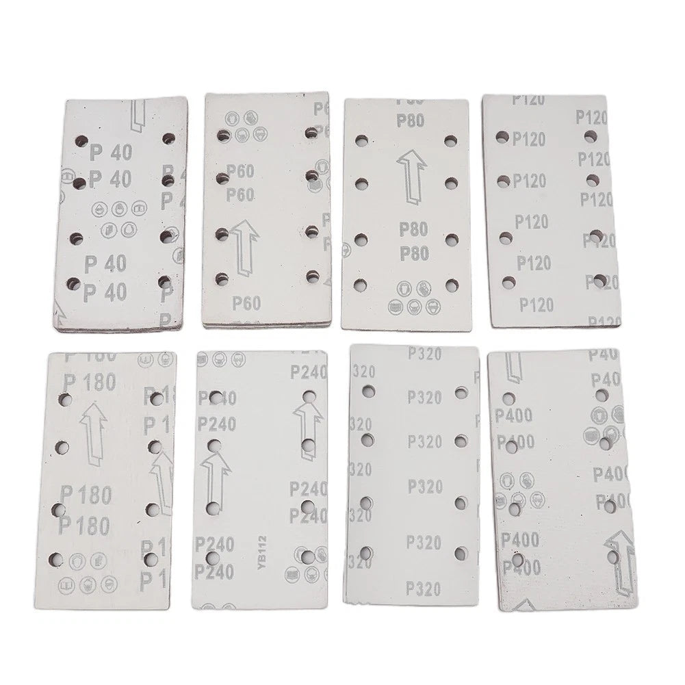 Multi Grit 80 Sand Sheets for Mouse Sander 93x185mm with 8 Holes