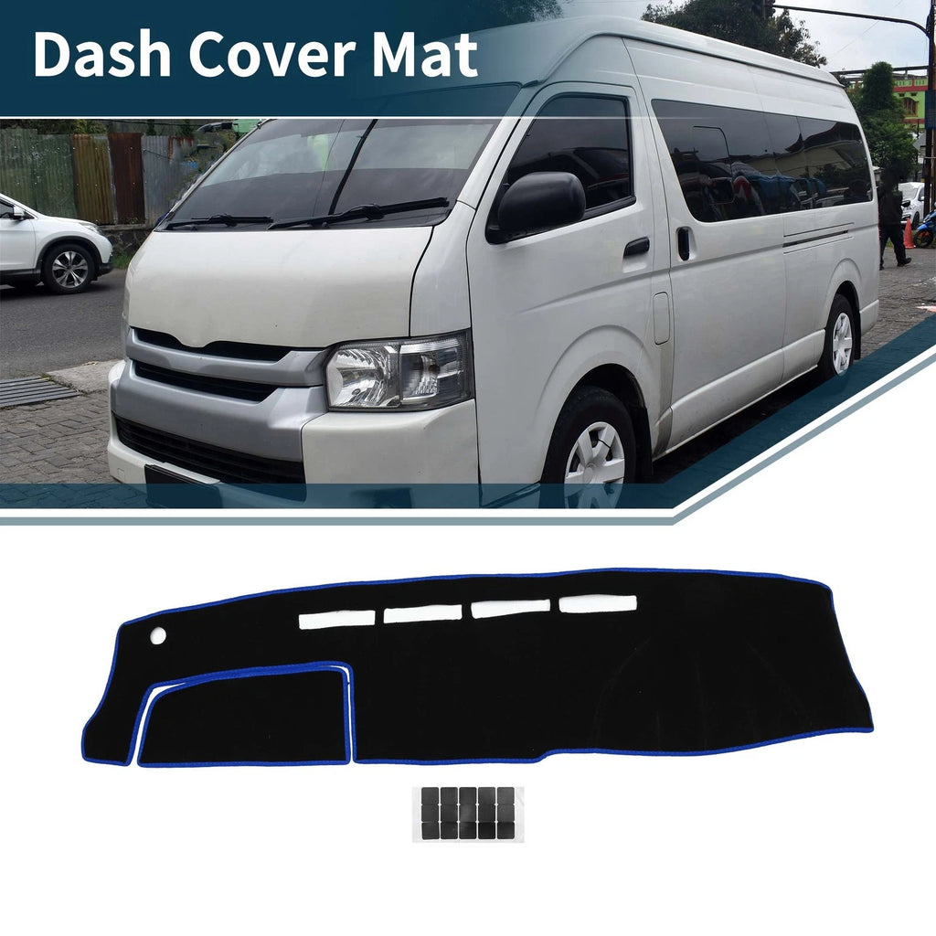 Dashboard Dash Cover Mat for Toyota Hiace (2004–2024) with Sticker