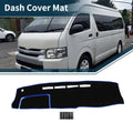 Dashboard Dash Cover Mat for Toyota Hiace (2004–2024) with Sticker