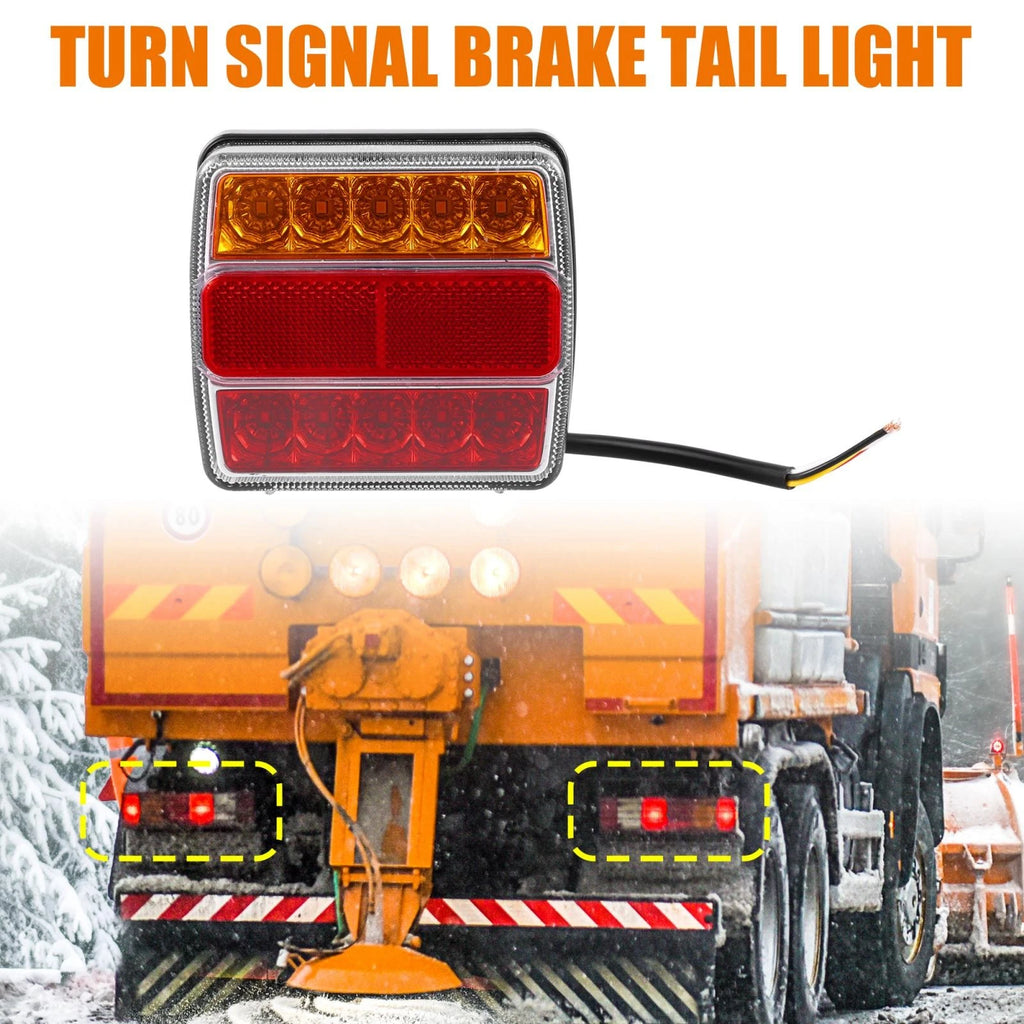 2Pc Turn Signal Brake Tail Light LED Red Yellow White for Car 12V-36V (—)