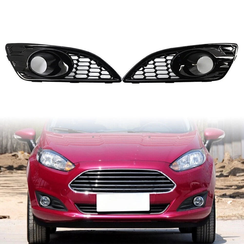 2X Front Bumper Grille Fog Light Cover for Ford Fiesta (2012–2016)