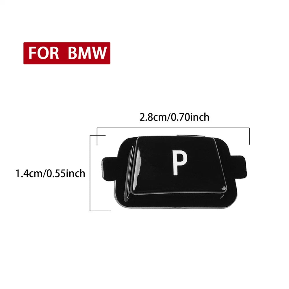 Black Gear Shift Knob P Button Cover For BMW 1 2 3 4 5 6 7 Series X3 X4 X5 X6