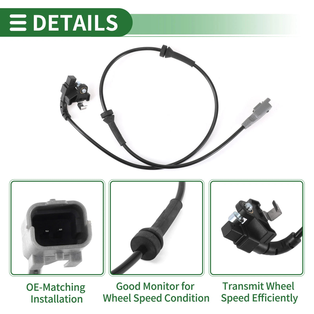 ABS Wheel Speed Sensor No. 9659058180/ZQ80018980 for Citroen C4 (2004–2011)