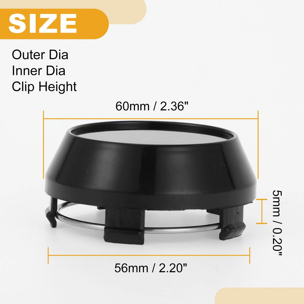 Universal Wheel Hub Center Caps for (60 mm, 2.36" OD)