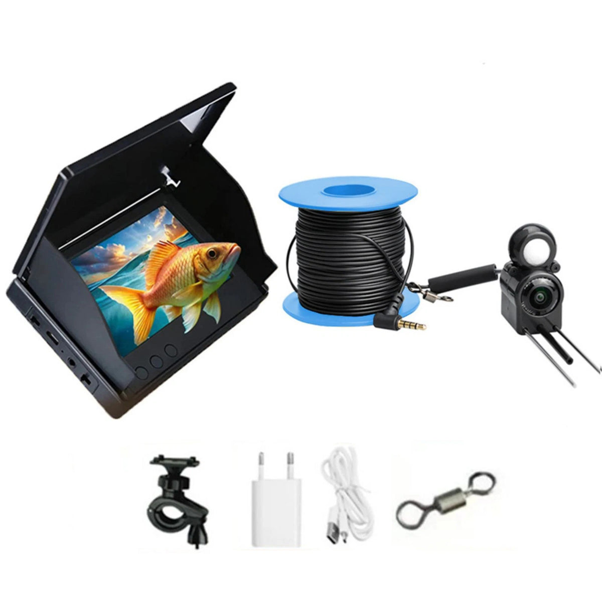 Underwater Fish Finder with 4.3" HD Display and 30m Camera (IP67)