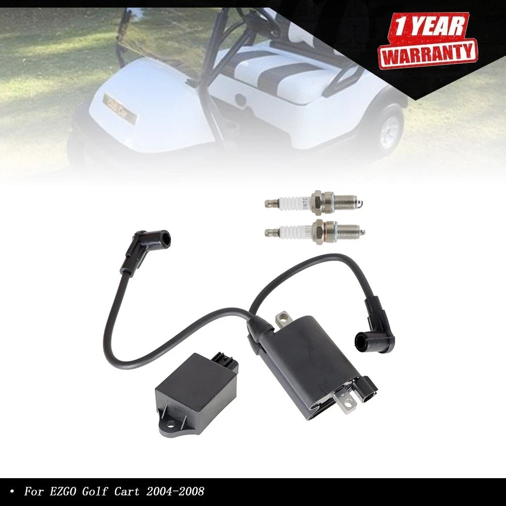 Ignition Coil for EZGO Golf Cart (2004–2008) MCI Engine CDI Spark Plug