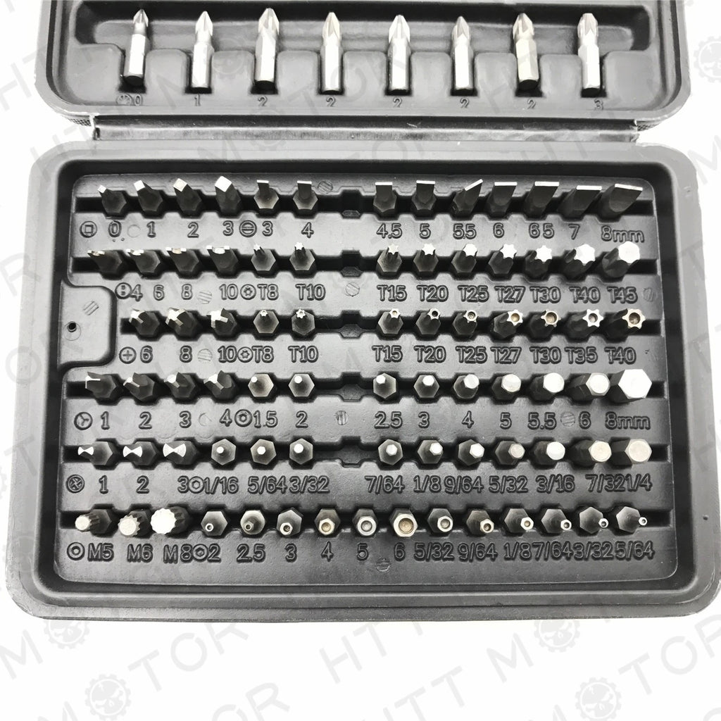 Set of 100 Torx Hex Security Bit Set for Screwdrivers