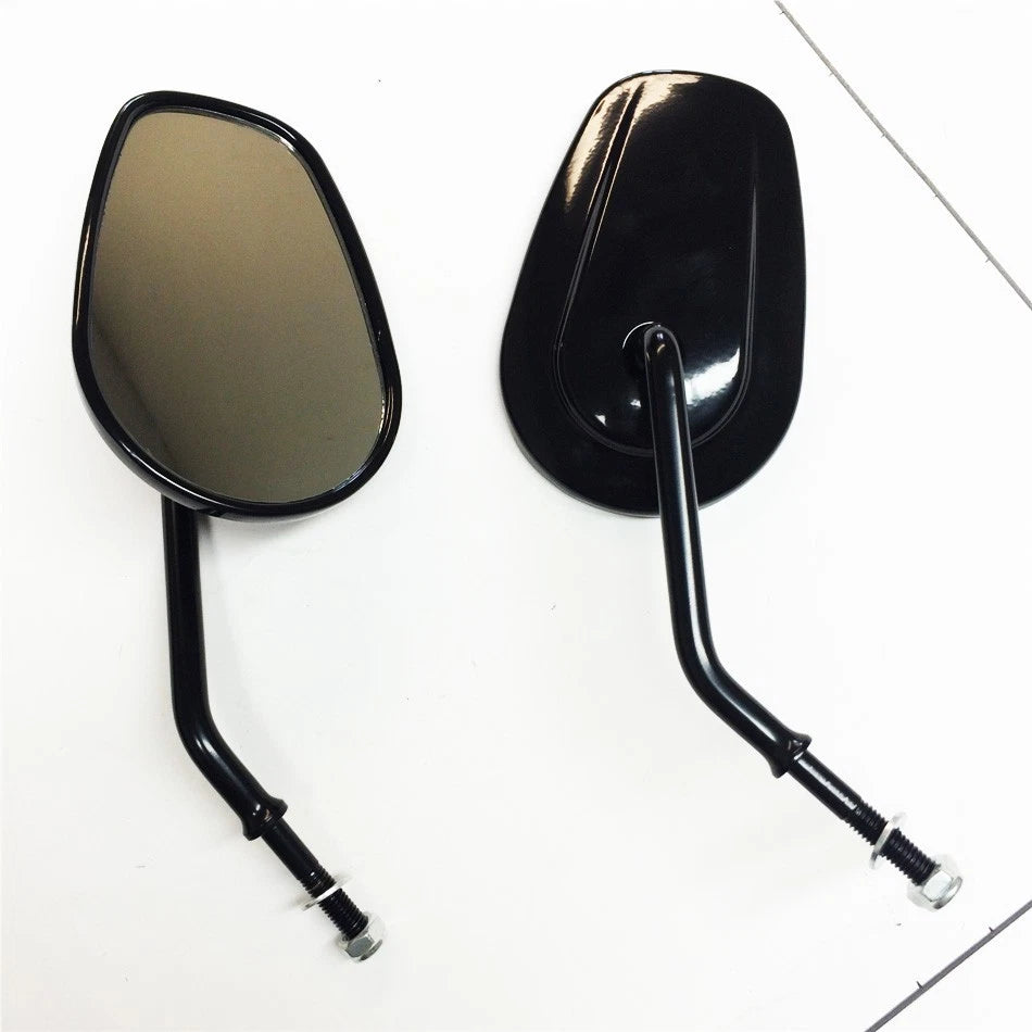 Black Rearview Mirrors for Harley Davidson FLSTC FXDB DYNA FXDF FLSTF (8mm)