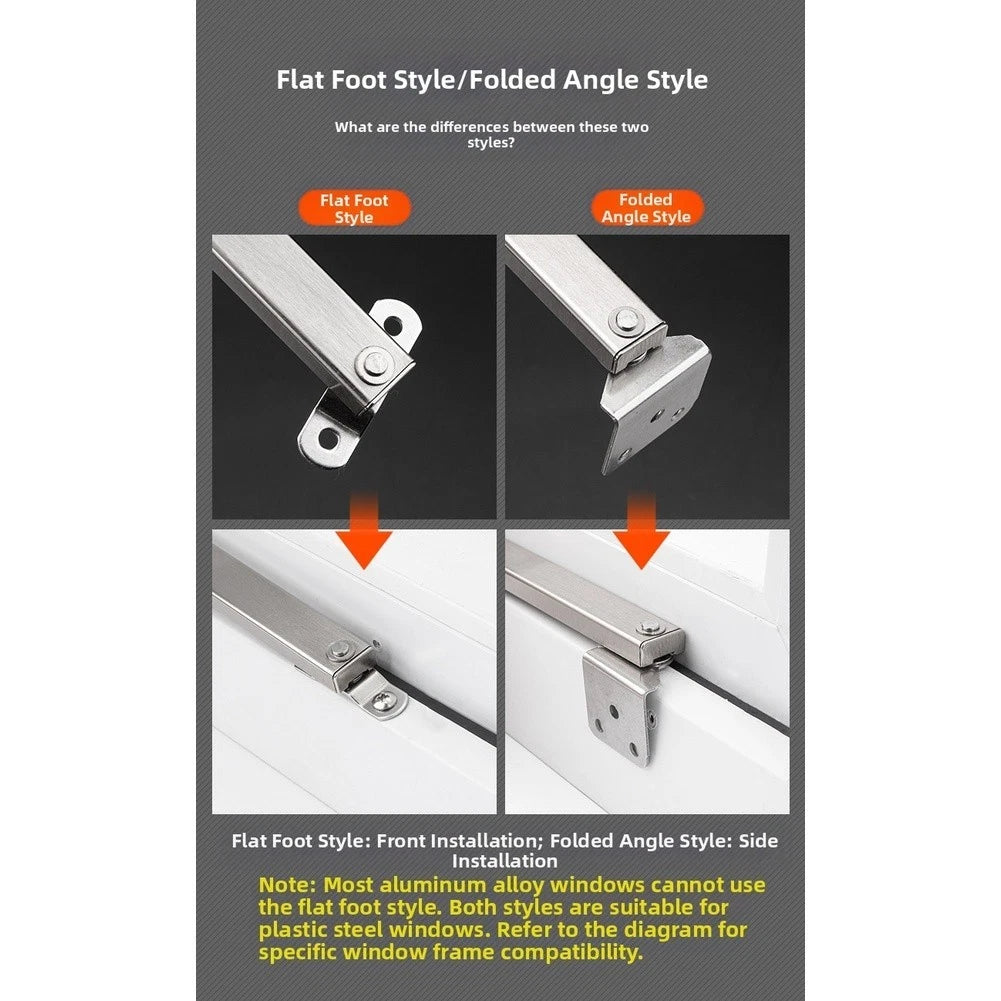 Telescopic Stainless Steel Hinge for Windows (7 Position Adjustment)