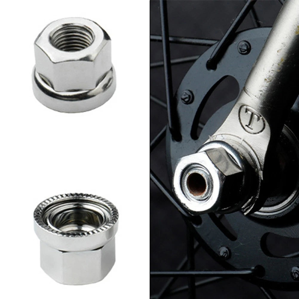 2X M10 Track Wheel Nuts for Bicycles (Anti-skid, Integrated Washer)