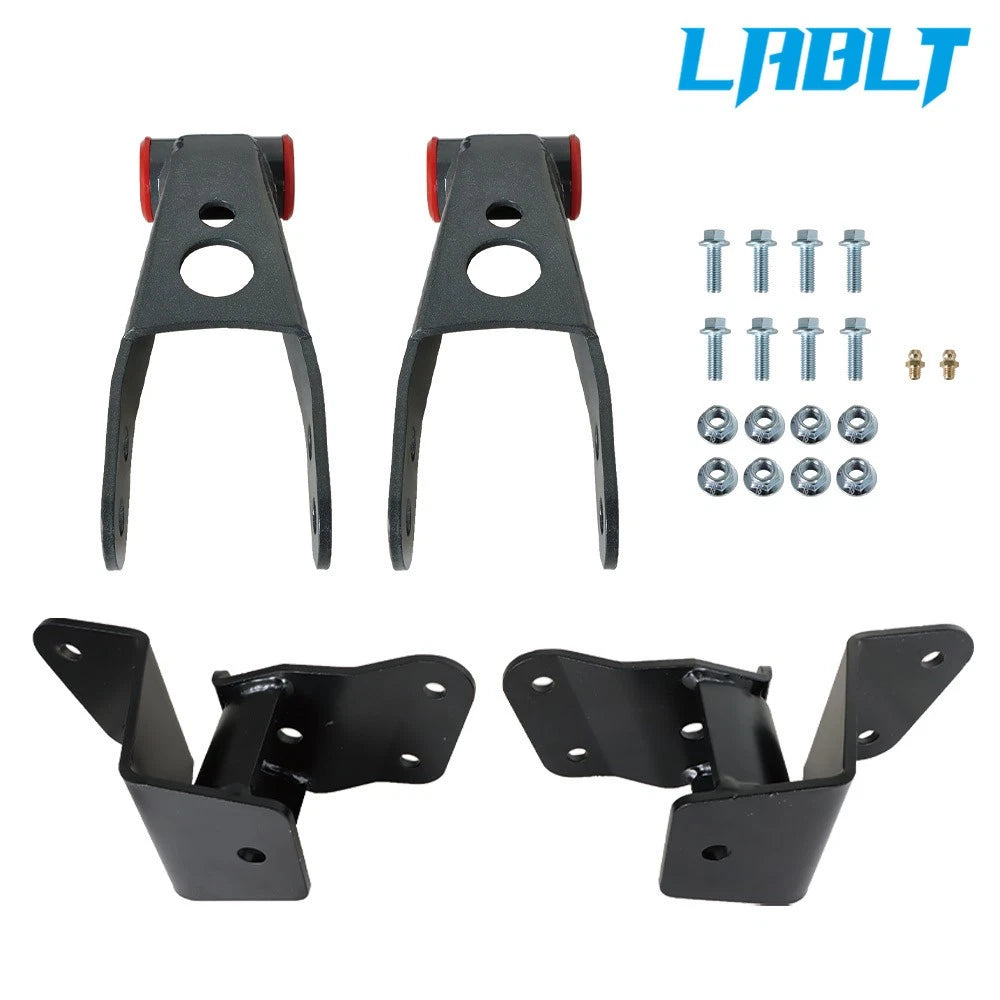 4" Drop Shackles & Hangers for Chevy GMC C1500 (1988–1998)