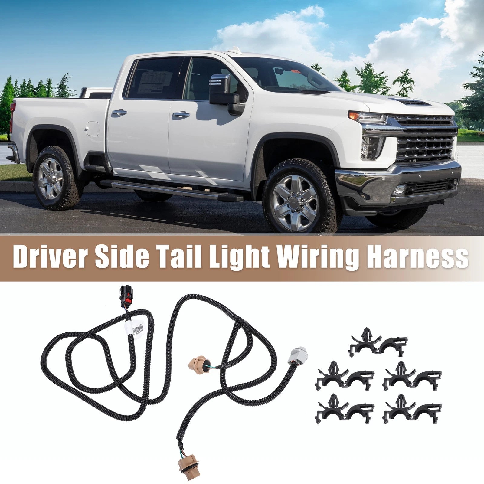 Tail Light Wiring Harness Driver Side for Chevrolet for GMC Sierra (2007–2013)