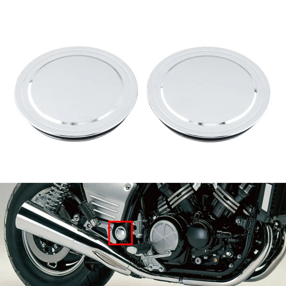 2pcs Frame Hole Plug Decorative Cap Cover Chrome for Yamaha VMAX 1200 (1985–2007)