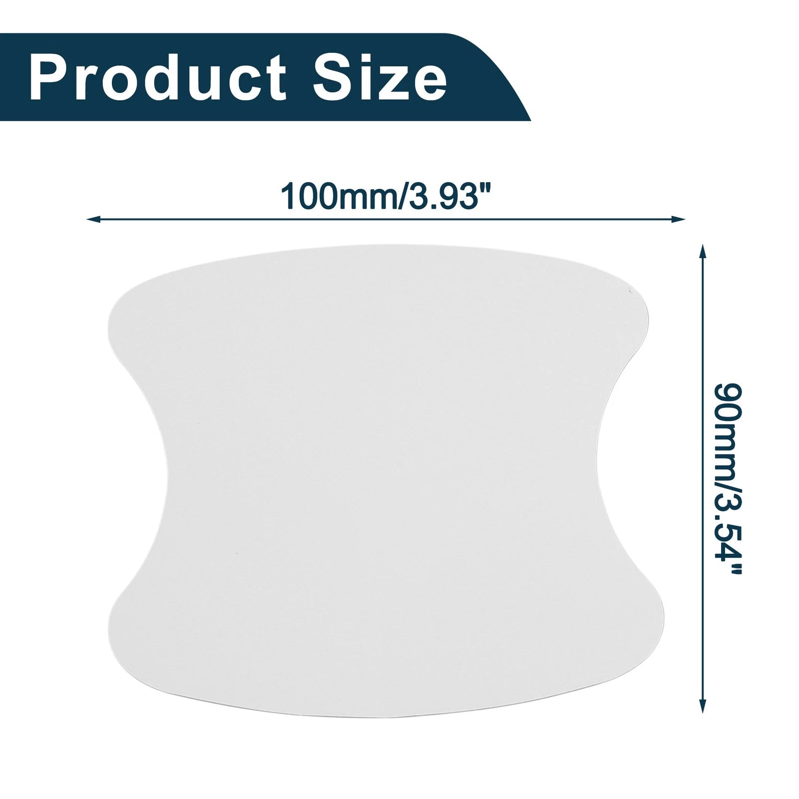 Car Door Handle Scratch Protector for Universal Vehicles (90x100mm, Matte White)