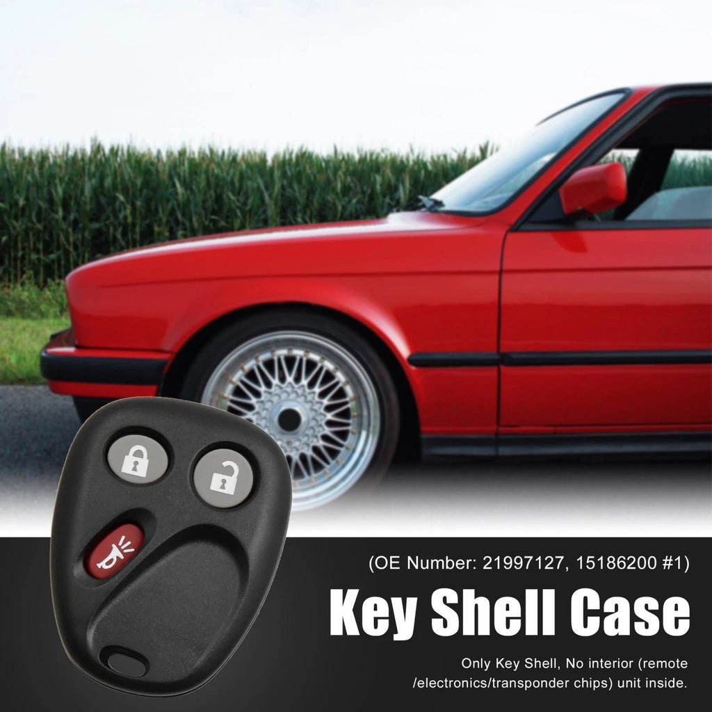 Car Key Fob Shell Case Replacement for Chevrolet Cadillac GMC 3-Button (2013–2019)