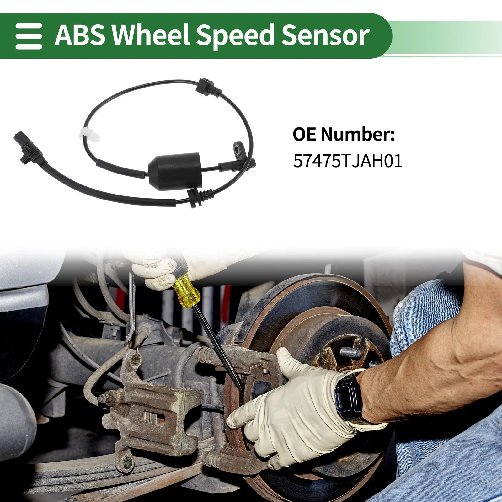 ABS Wheel Speed Sensor Front Left Replacement for Honda Greiz 2016–2019