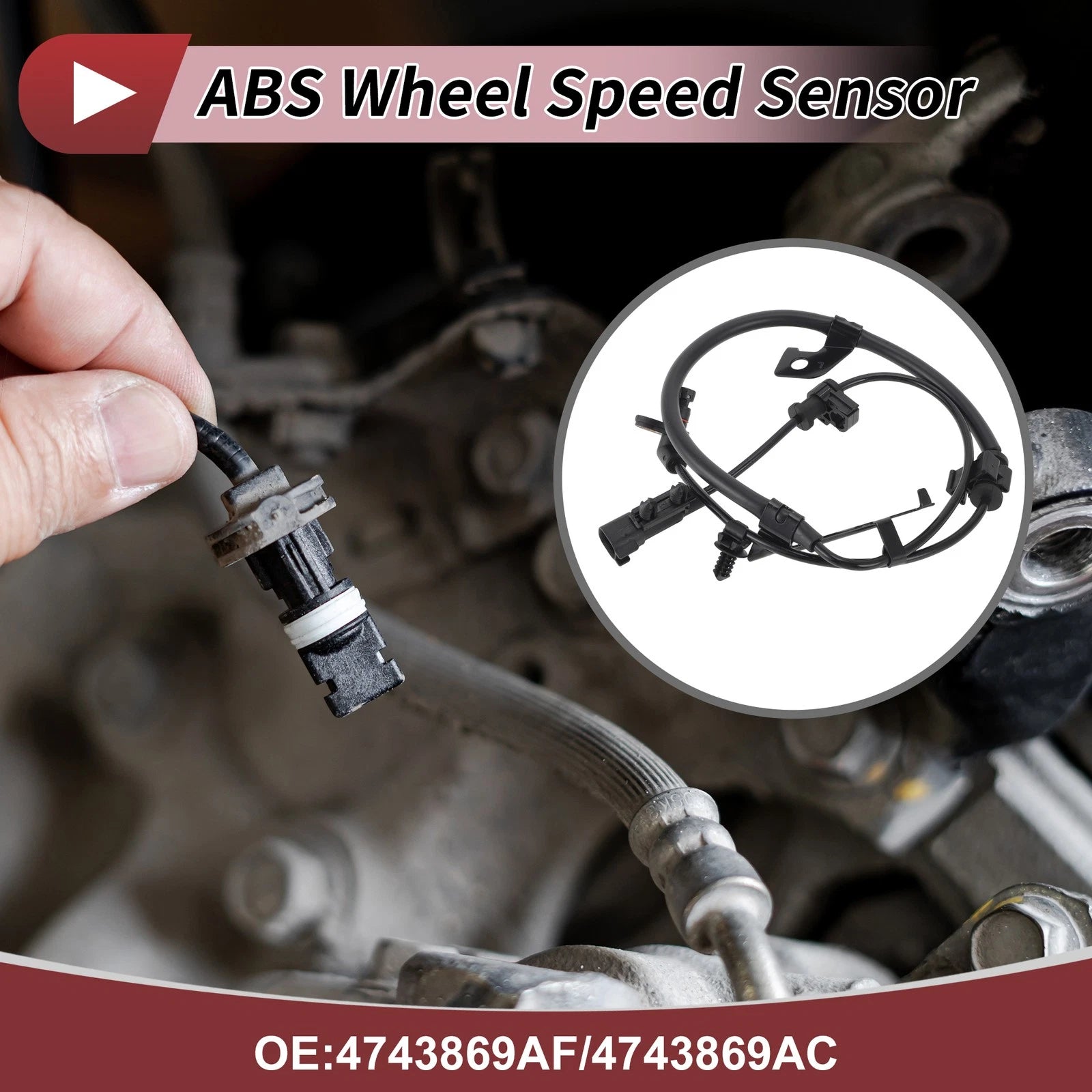 ABS Wheel Speed Sensor Replacement for Dodge Journey (2009–2020) Rear Left