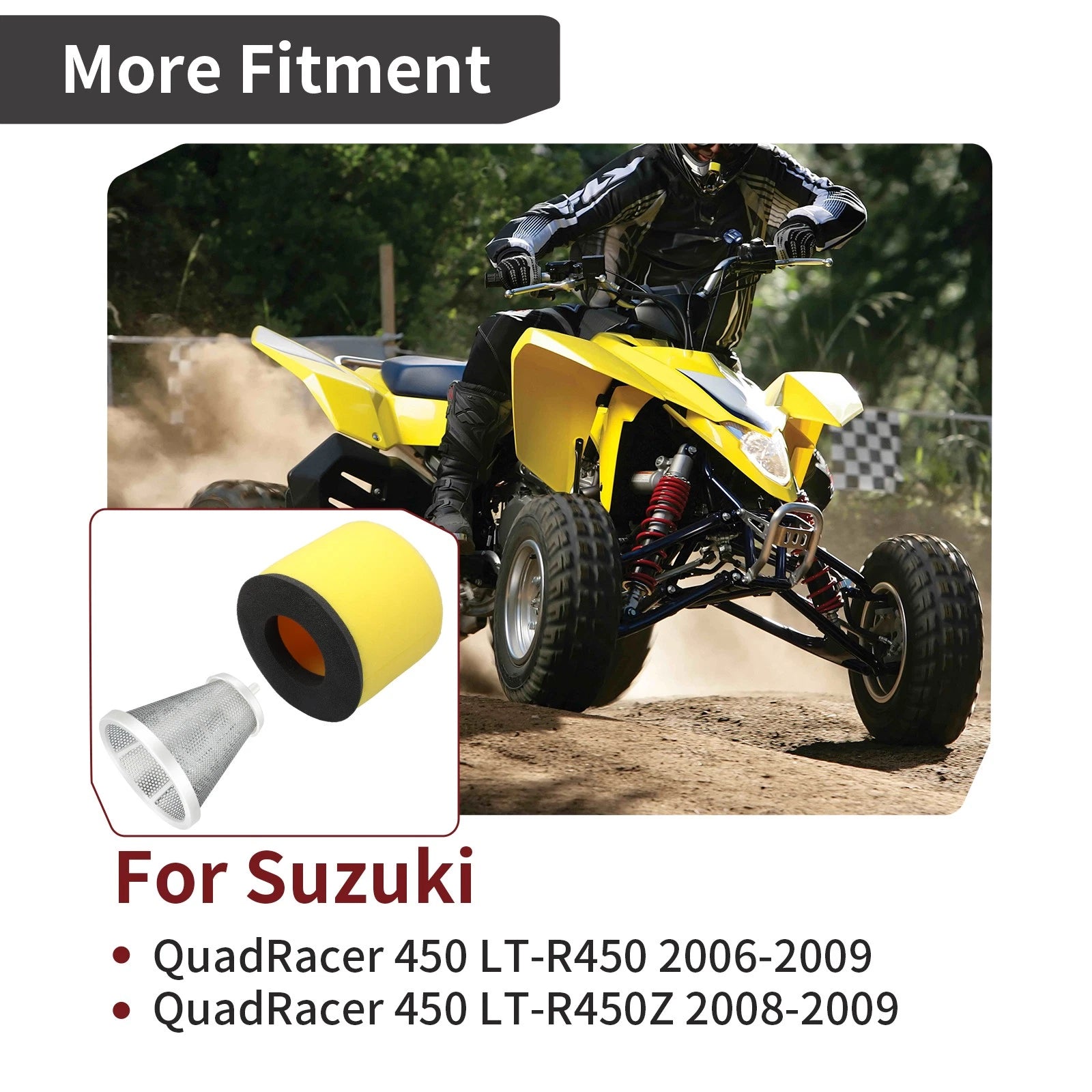 Air Filter and Cage Holder for Suzuki LTR450 LTR450Z (2006–2009)