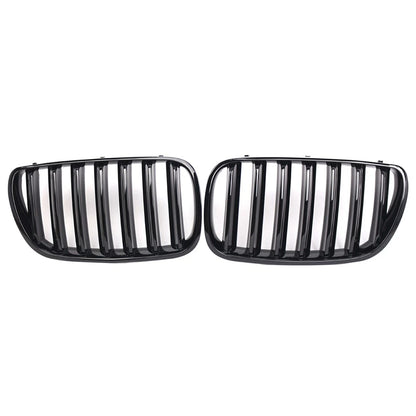 1 Pair Glossy Black Front Bumper Kidney Grille for BMW X3 E83 (2007–2010)