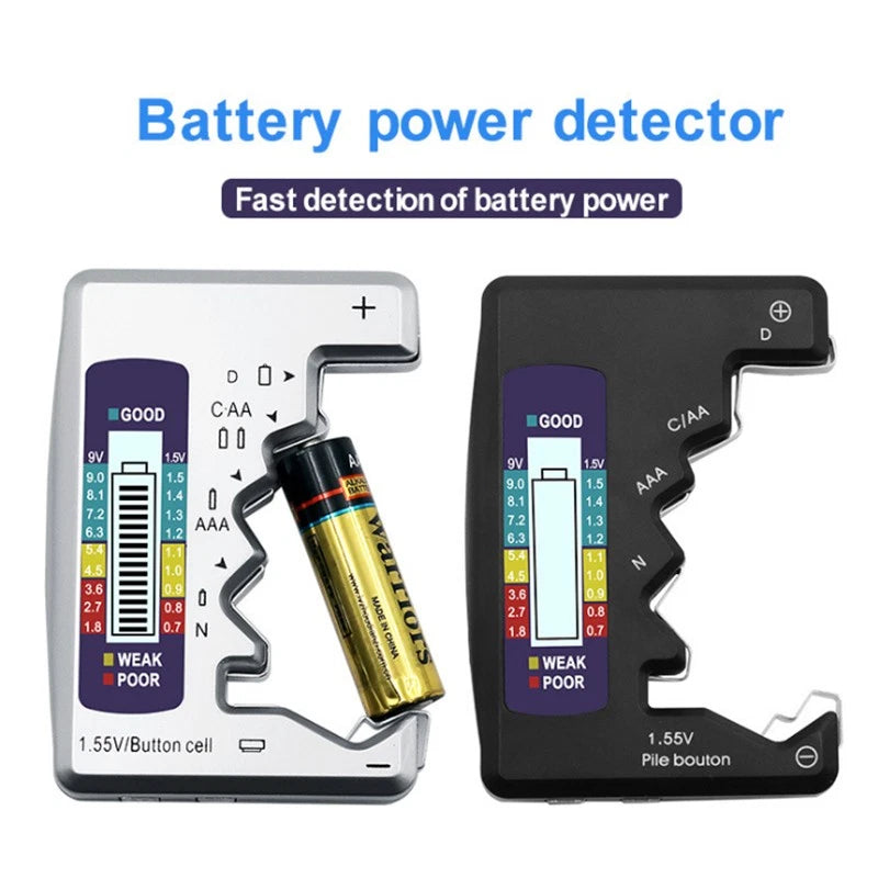 Digital Battery Tester for AA AAA C D 9V Button Cell