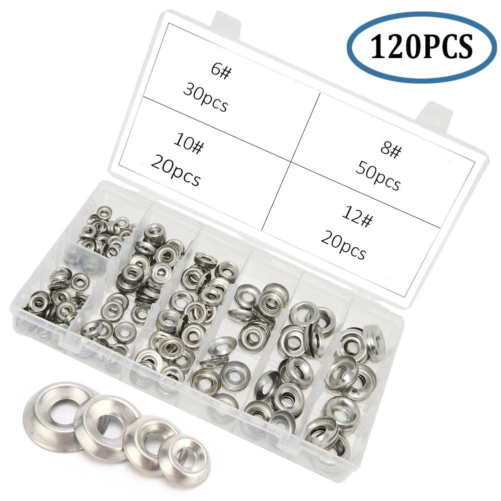 Countersunk Finishing Washers Set of 12.7 x 6.8 x 2.5cm Stainless Steel