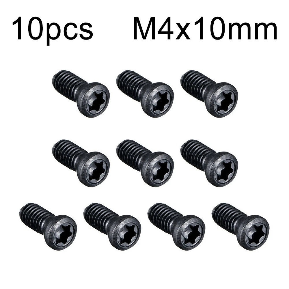 10pcs Carbide Inserts for Lathe Tool M4x10mm Replacement Kit
