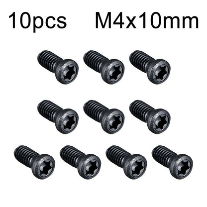 10pcs Carbide Inserts for Lathe Tool M4x10mm Replacement Kit