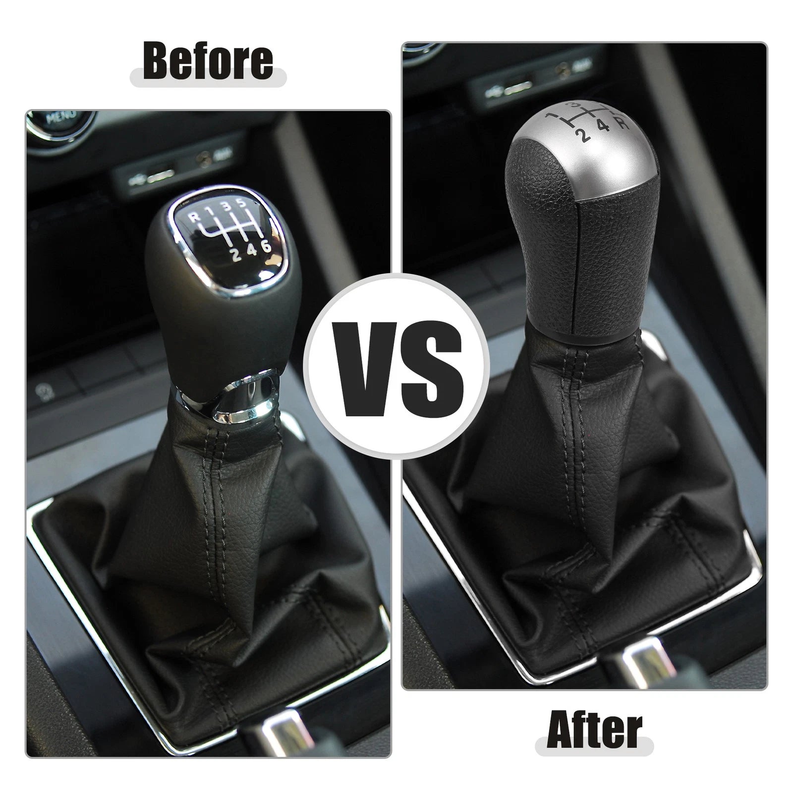 5 Speed Manual Gear Stick Shift Knob with Dust Cover for Ford Focus (2012–2018)