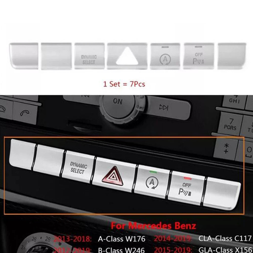 For Mercedes Benz W176 W246 C117 X156 CD Panel Function Switch Cover Decor Trim