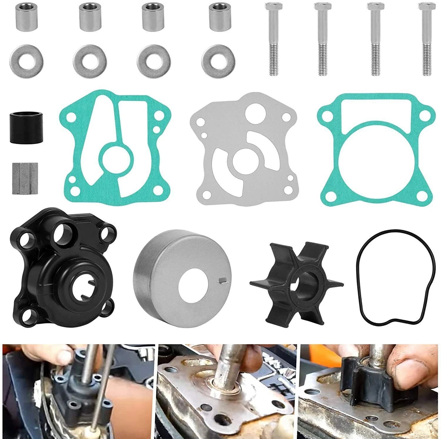 Outboard Water Pump Impeller Repair Kit for Honda 40 50 hp BF35A (06193-ZV5-020)